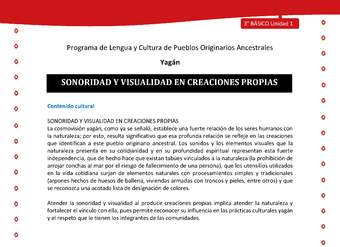 Sonoridad y visualidad en creaciones propias