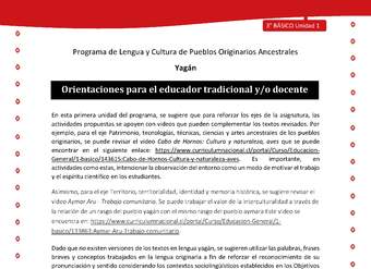 Orientaciones para el educador tradicional y/o docente