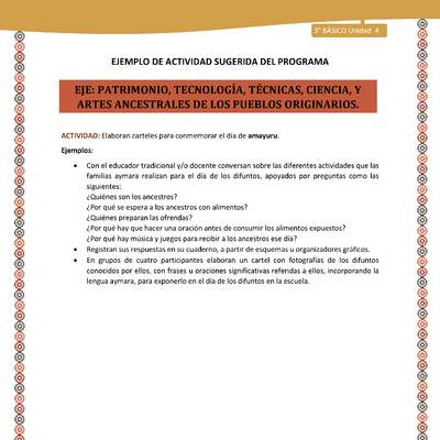 17-Actividad Sugerida LC03-U03 -AYM-OA14-Elaboran carteles para conmemorar el día de amayuru.