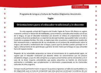 Orientaciones para el educador tradicional y/o docente