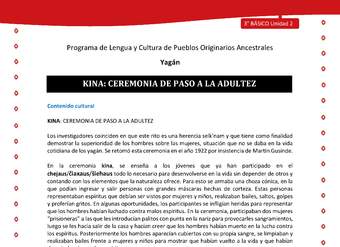 Kina: Ceremonia de paso a la adultez