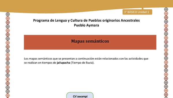 20-Orientaciones al docente - LC03 - Aymara - U01 -Mapas semánticos