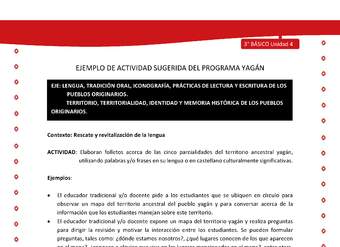 Elaboran folletos acerca de las cinco parcialidades del territorio ancestral yagán, utilizando palabras y o