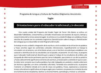 Orientaciones para el educador tradicional y/o docente