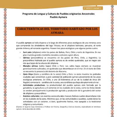 01-Orientaciones para el educador-LC03 U02-Características del territorio habitado por los aymara