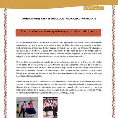 06-Orientaciones para el educador-LC03 U03-Cueca nortina una danza que forma parte de las tradiciones