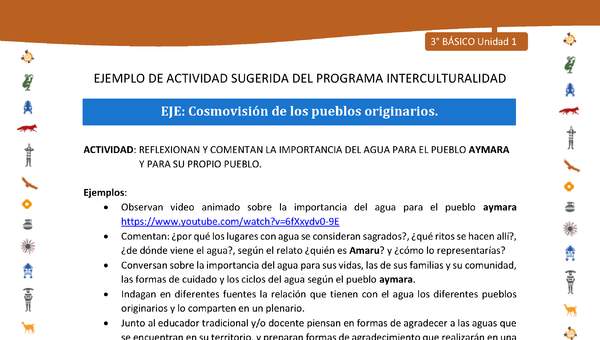 Reflexionan y comentan la importancia del agua para el pueblo Aymara y para su propio pueblo