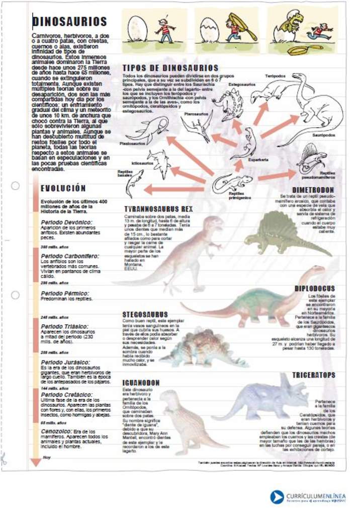 Tipos de dinosaurios