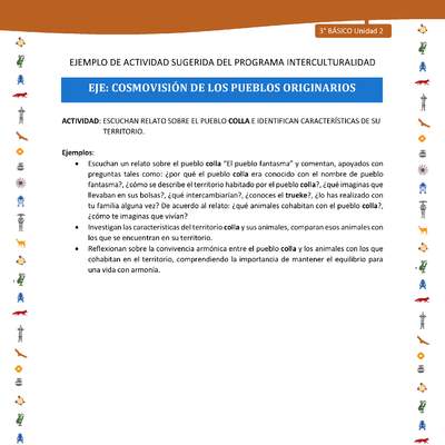 Escuchan relato sobre el pueblo colla e identifican características de su territorio