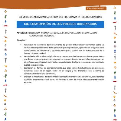 Reflexionan y comentan normas de comportamiento en instancias ceremoniales indígenas