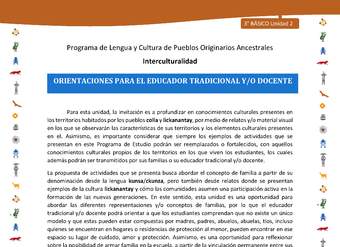 Orientaciones para el educador tradicional y/o docente