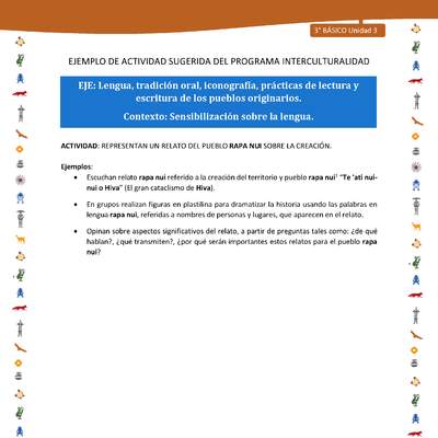 Representan un relato del pueblo rapa nui sobre la creación