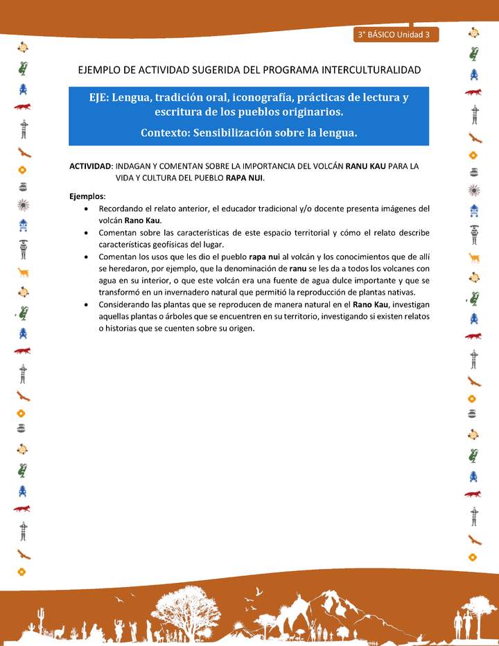 Indagan y comentan sobre la importancia del volcán ranu kau para la vida y cultura del pueblo rapa nui