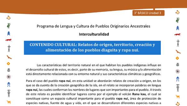 Relatos de origen, territorio, creación y alimentación de los pueblos diaguita y rapa nui