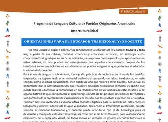 Orientaciones para el educador tradicional y/o docente