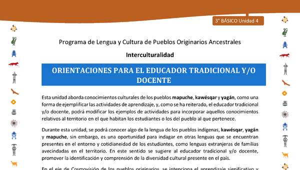 Orientaciones para el educador tradicional y/o docente