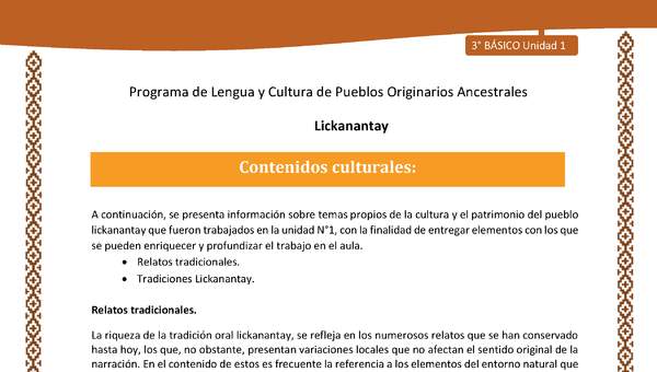 Contenidos culturales