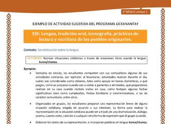 Recrean situaciones cotidianas a través de creaciones libres usando la lengua kunsa/ckunza