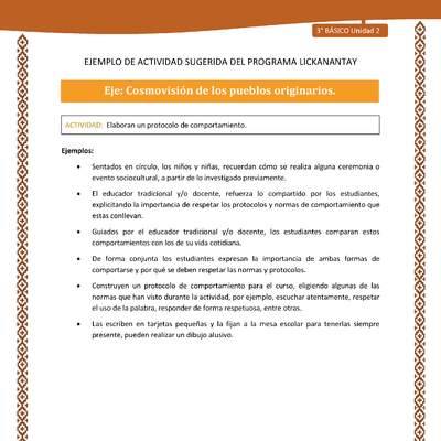 Elaboran un protocolo de comportamiento