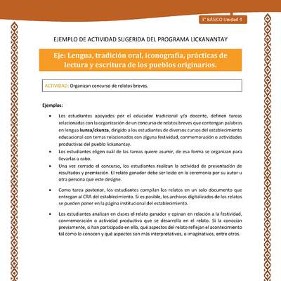 Organizan concurso de relatos breves