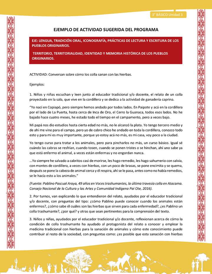 01-Actividad Sugerida LC03 COL-U03-LS01-OA08-Conversan sobre cómo los colla sanan con las hierbas.