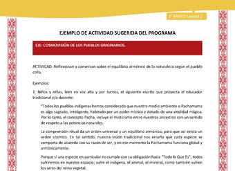 06-Actividad Sugerida LC03 COL-U01-OA12-Reflexionan y conversan sobre el equilibrio armónico de la naturaleza según el pueblo colla.