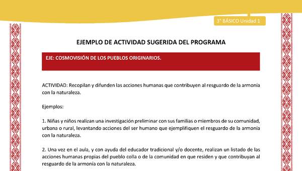 07-Actividad Sugerida LC03 COL-U01-OA12-Recopilan y difunden las acciones humanas que contribuyen al resguardo de la armonía con la naturaleza.