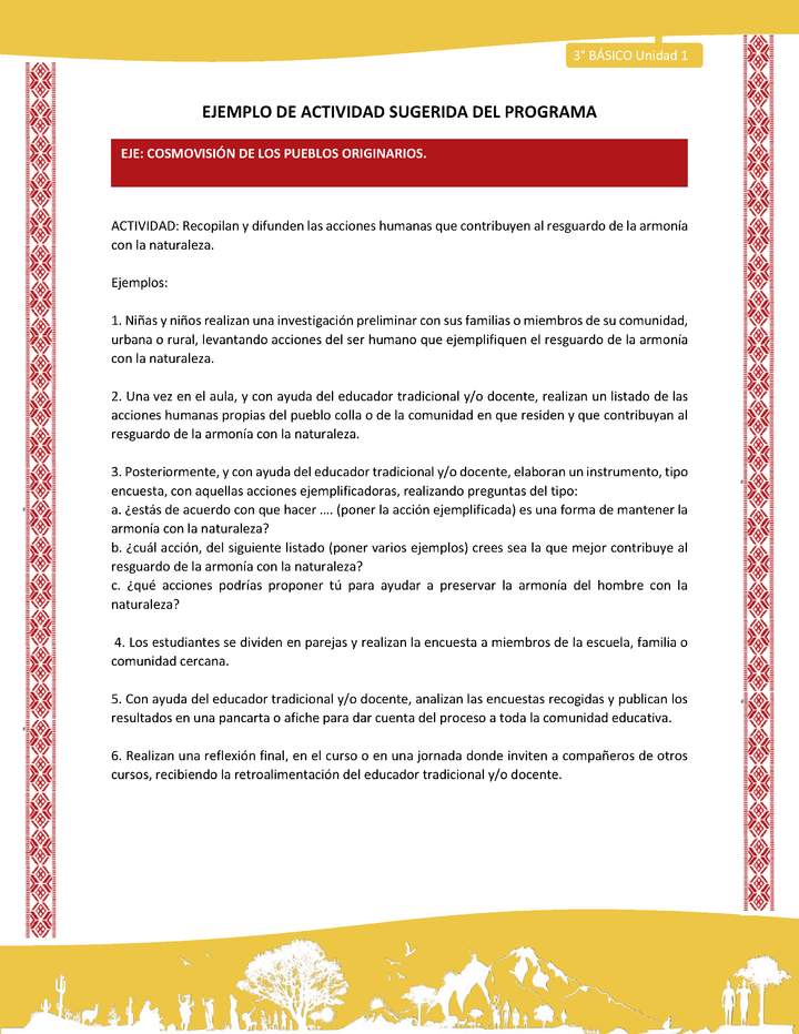 07-Actividad Sugerida LC03 COL-U01-OA12-Recopilan y difunden las acciones humanas que contribuyen al resguardo de la armonía con la naturaleza.
