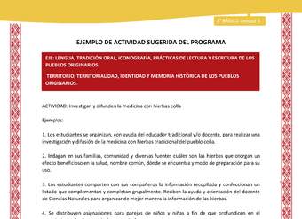 02-Actividad Sugerida LC03 COL-U03-LS03;LS05;OA07-Investigan y difunden la medicina con hierbas colla