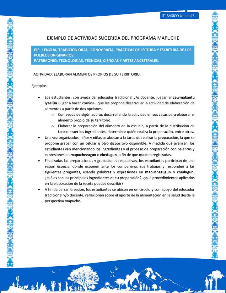 Elaboran alimentos propios de su territorio