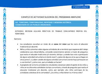 Recrean algunas prácticas de trabajo comunitario propias del territorio