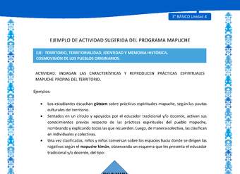 Indagan las características y reproducen prácticas espirituales mapuche propias del territorio