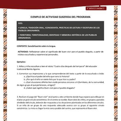 01-Actividad Sugerida LC03 DIA-U03-LS03;LS05;OA08-Reflexionan sobre el significado del buen vivir para el pueblo diaguita, a partir de relatos escuchados y experiencias personales.