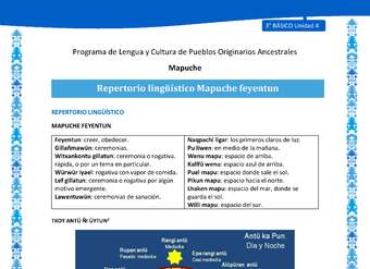 Repertorio lingüístico Mapuche feyentun