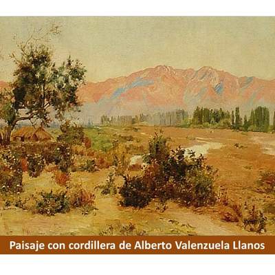 Paisaje con cordillera de Alberto Valenzuela Llanos