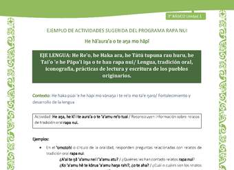 Reconstruyen información sobre relatos de tradición oral rapa nui.