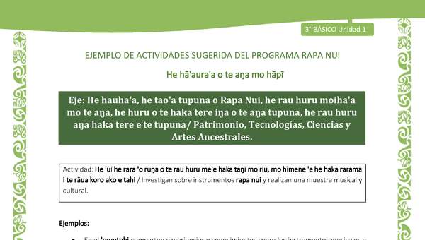 Investigan sobre instrumentos rapa nui y realizan una muestra musical y cultural