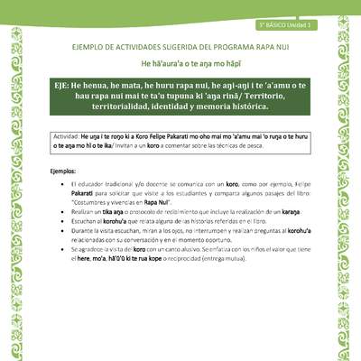 Invitan a un koro a comentar sobre las técnicas de pesca