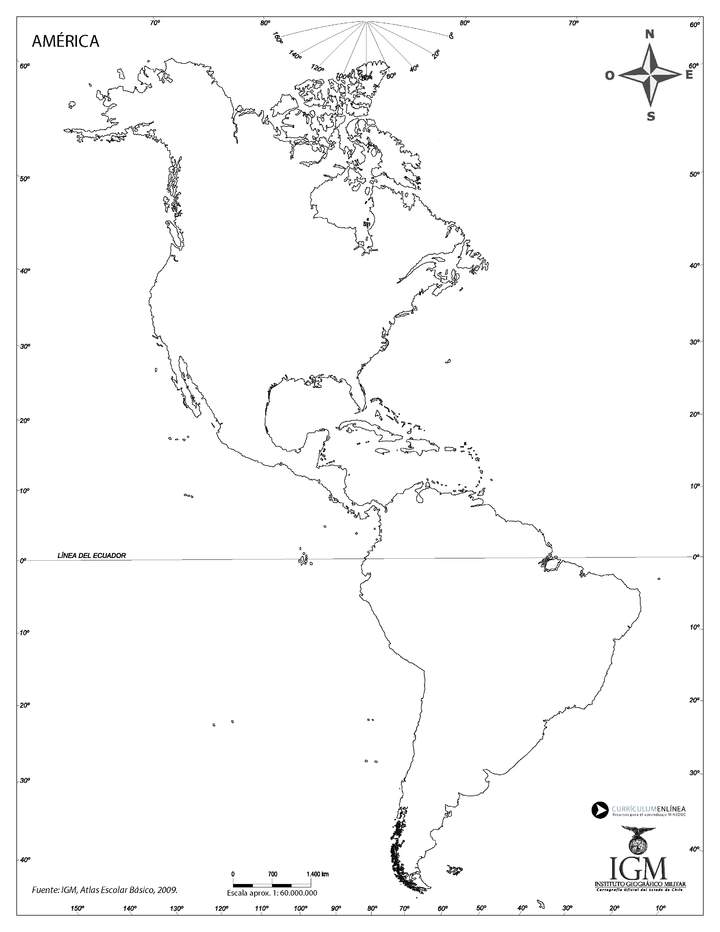 Mapa mudo de América