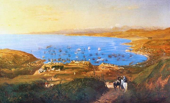 Vista de Valparaíso de Ernesto Charton de Treville