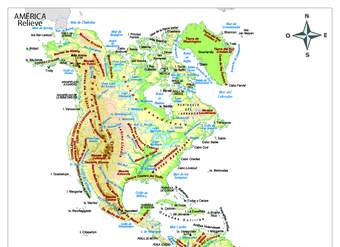 Mapa físico de América