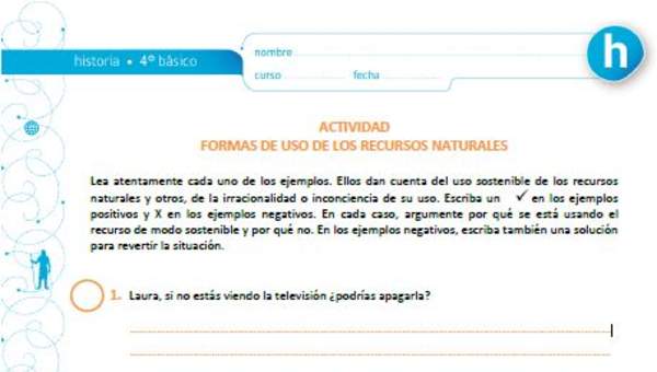 Formas de uso de los recursos naturales