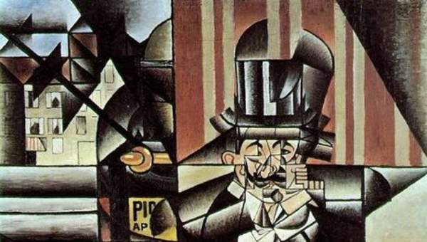 Hombre en el café de Juan Gris