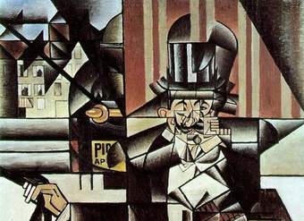 Hombre en el café de Juan Gris