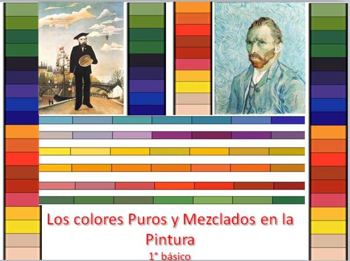 Los colores puros y mezclados