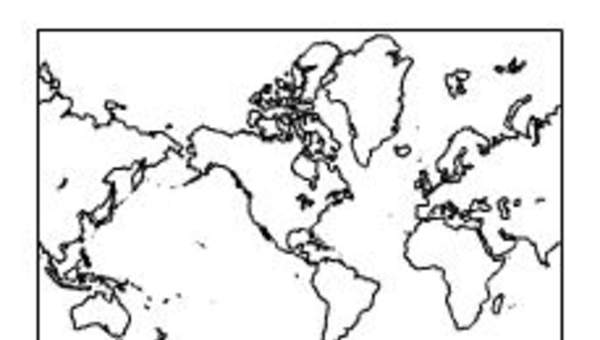 Mapa mundi con América al centro