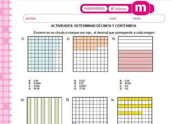 Describir décimos centésimos milésimos