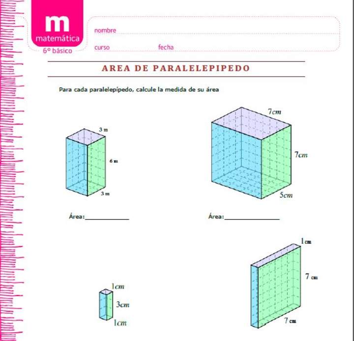 Área de paralelepípedo