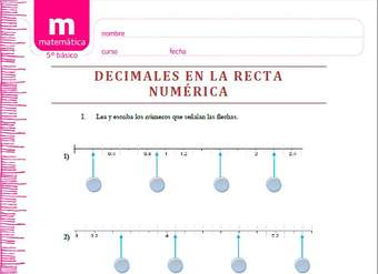 Decimales en la recta numérica