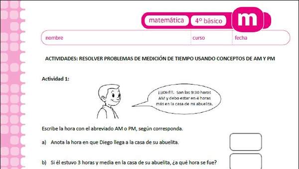 Resolver problemas de medición de tiempo usando conceptos de AM Y PM